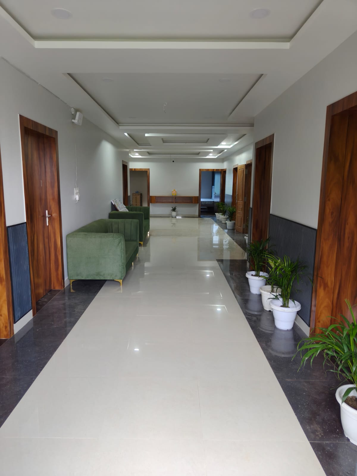 Lobby and corridor at Majestic Inn, Guwahati